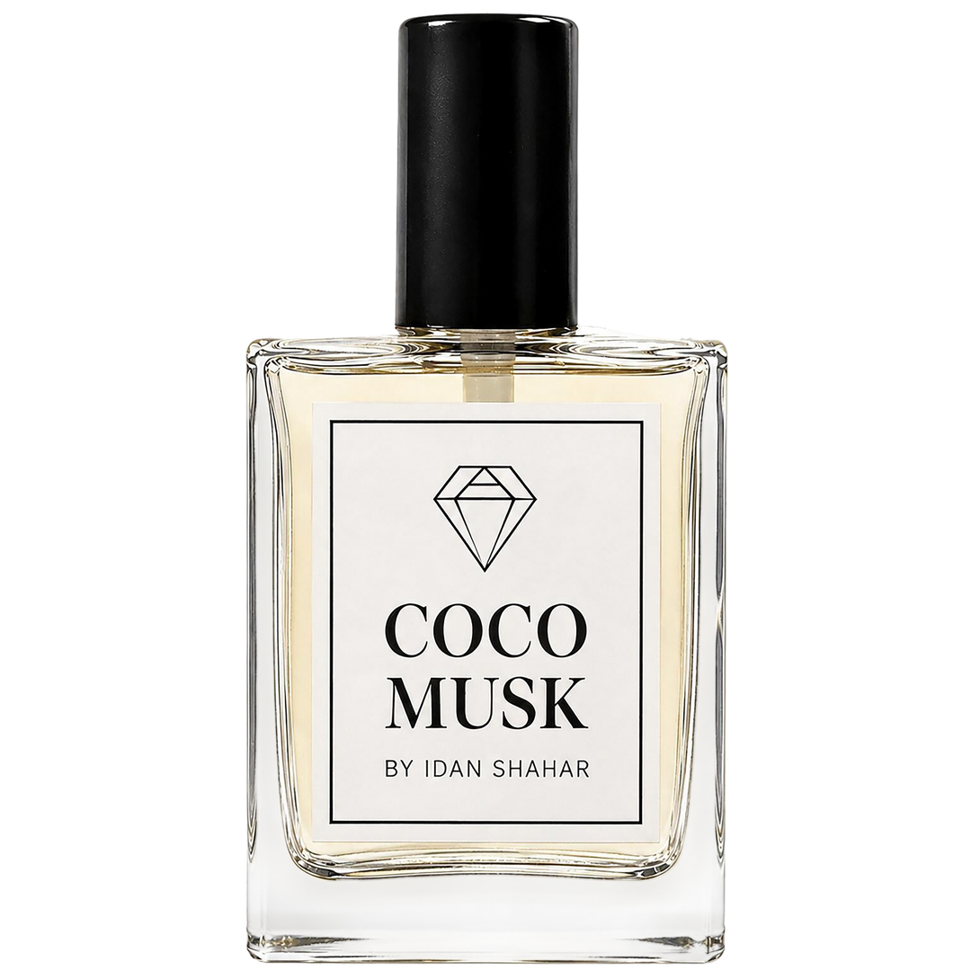 BY IDAN SHAHAR Coco Musk Eau de Parfum - בקבוק בושם ישראלי מאסקי קרמי עם קוקוס, חלב, אמברוקסן ואיזו אי סופר