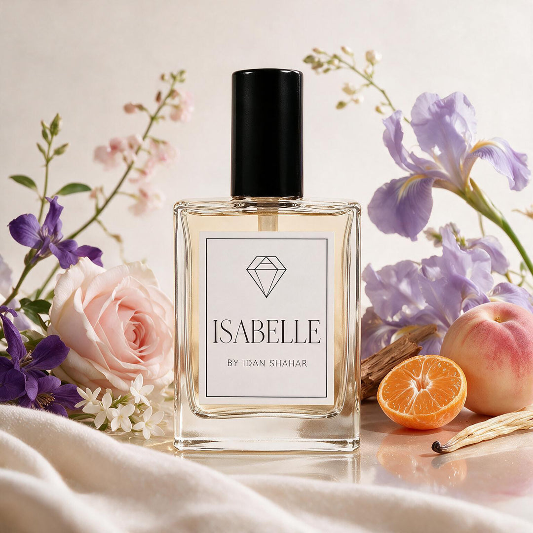 BY IDAN SHAHAR Isabelle Eau de Parfum - בושם נשי פרחוני עם אפרסק, פריחת תפוז, ורד, יסמין, איריס ומאסק