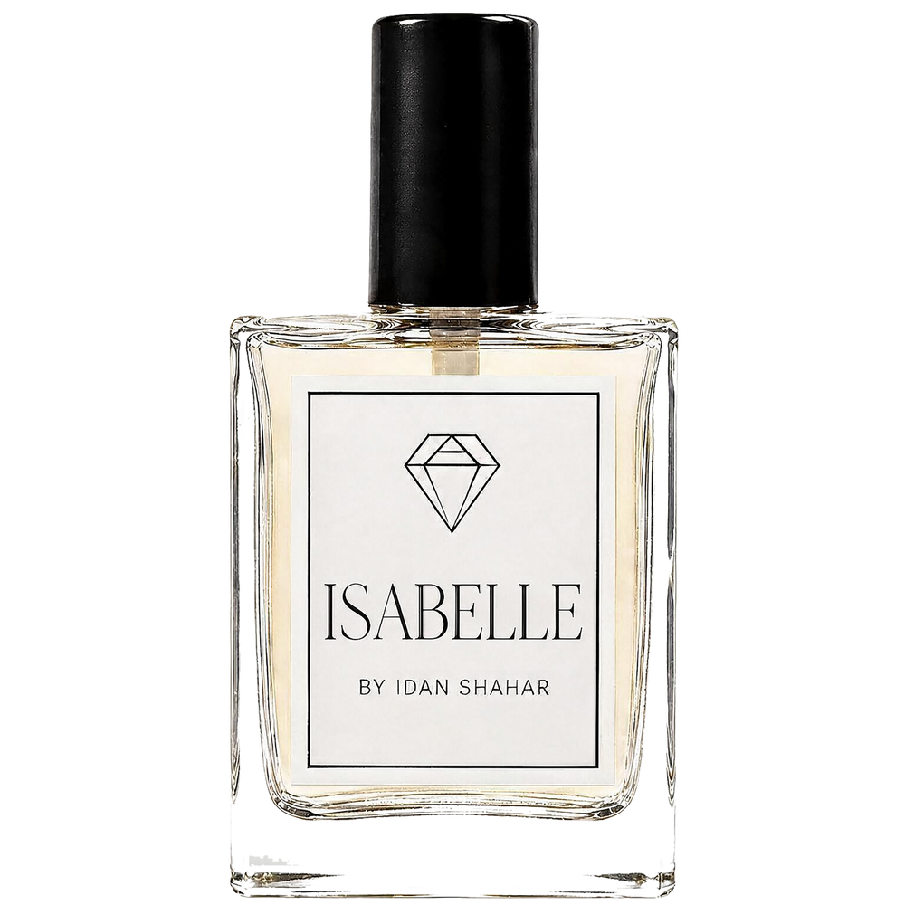 BY IDAN SHAHAR Isabelle Eau de Parfum - בקבוק בושם נשי ישראלי פרחוני פודרתי עם ורד, איריס, וניל ומאסק