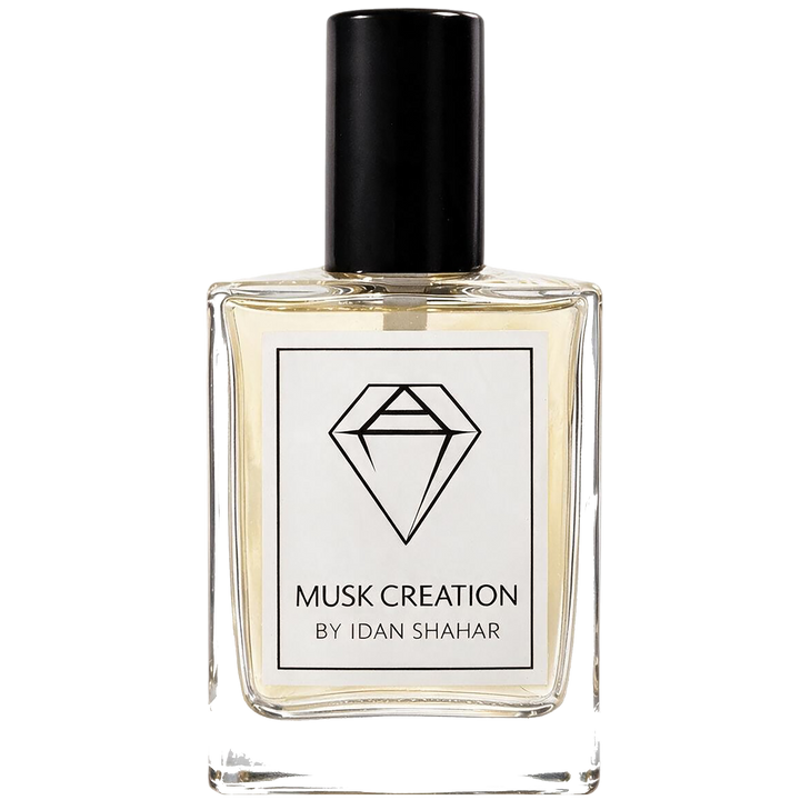 BY IDAN SHAHAR Musk Creation Eau de Parfum - בקבוק בושם יוניסקס ישראלי עם מאסק לבן, איריס, סיגלית, קשמרן ואמברוקסן