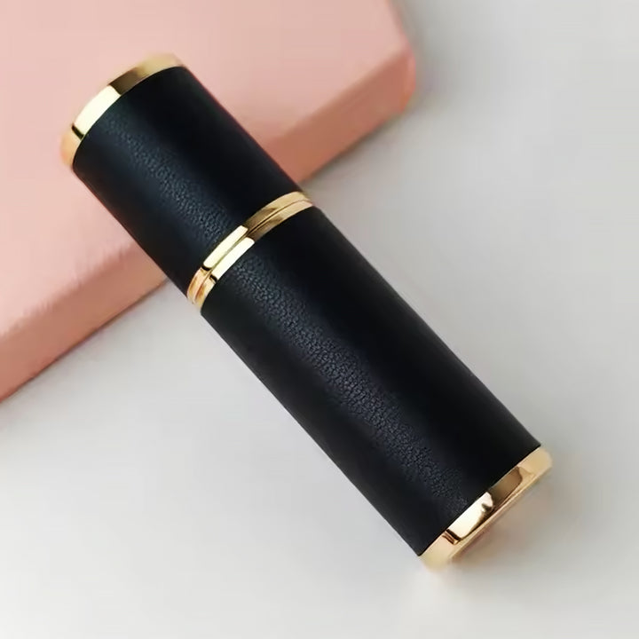 Portable Empty Travel Refillable Bottle With Sprayer Luxury Leather 5ml