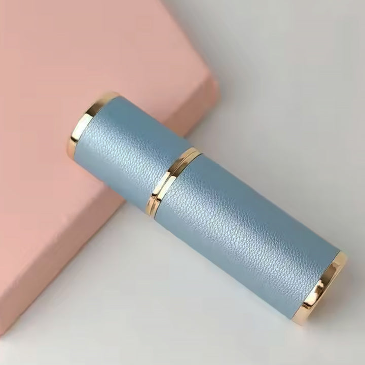 Portable Empty Travel Refillable Bottle With Sprayer Luxury Leather 5ml