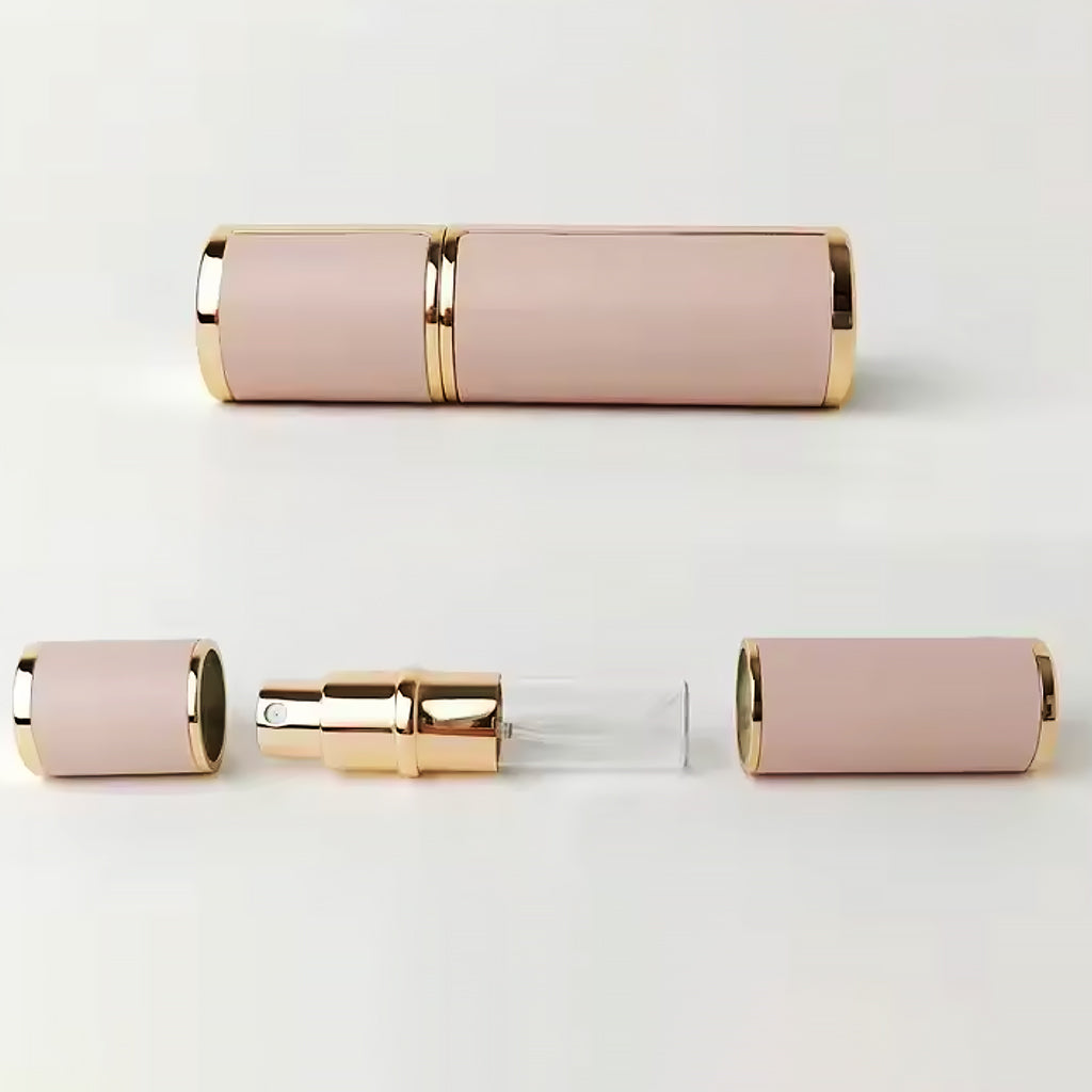 Portable Empty Travel Refillable Bottle With Sprayer Luxury Leather 5ml