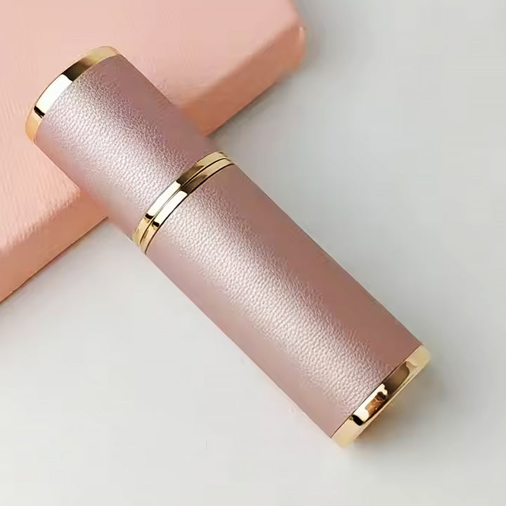 Portable Empty Travel Refillable Bottle With Sprayer Luxury Leather 5ml