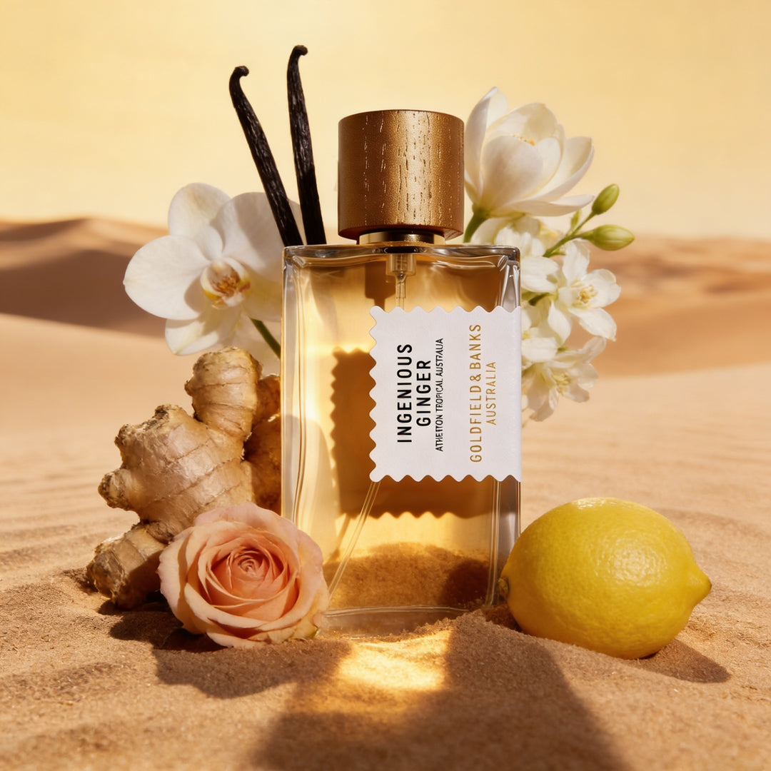 GOLDFIELD & BANKS Ingenious Ginger Eau de Parfum - בושם נישה עם ג'ינג'ר, דוגמיות בשמים ודיקנטים בישראל