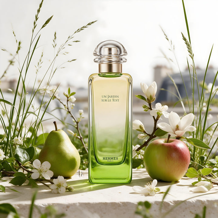 HERMÈS Un Jardin Sur Le Toit Eau de Toilette בושם עם תפוח אגס ומגנוליה - דיקנטים ודוגמיות Perfume Bar Privé