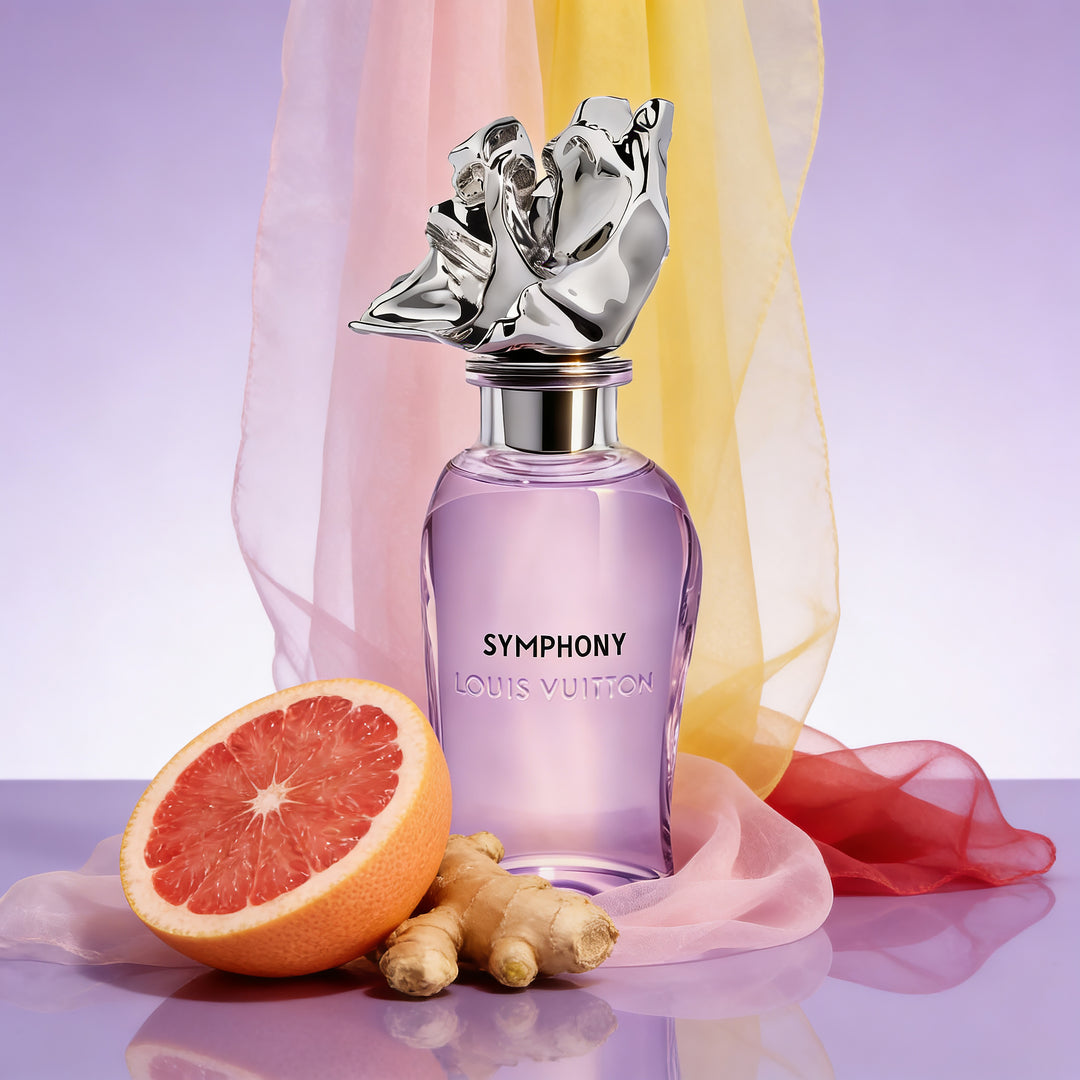 LOUIS VUITTON Symphony Extrait de Parfum 100ml עם אשכולית, ברגמוט וג'ינג'ר - דוגמיות בשמים, דיקנטים ובושם יוקרתי לנשים ולגברים