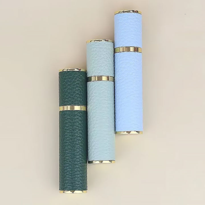 Portable Empty Travel Refillable Bottle With Sprayer Luxury Leather 10ml