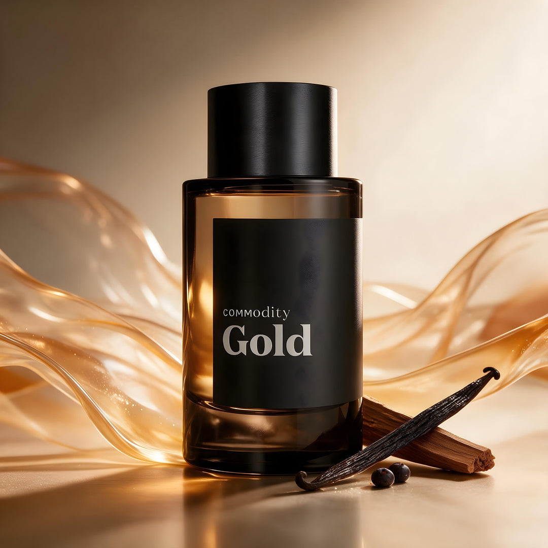 COMMODITY Gold Expressive Eau de Parfum - בושם נישה ונילי עצי עם וניל, סנדלווד וענבר
