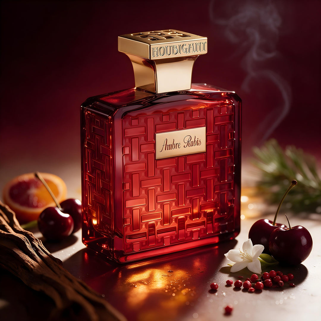 Houbigant Ambre Rubis Eau de Parfum Extrême - בושם נישה עם דובדבן, תפוז דם, יסמין וקטורת