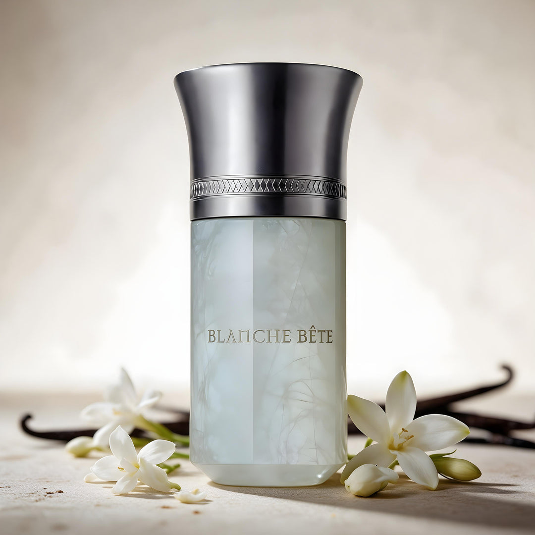LES LIQUIDES IMAGINAIRES Blanche Bête Eau de Parfum עם פרחים לבנים וניל