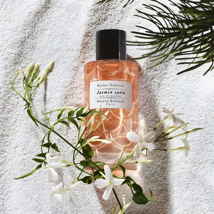 MAISON REBATCHI Jasmin Satin Eau de Parfum בושם יסמין עם פרחים לבנים