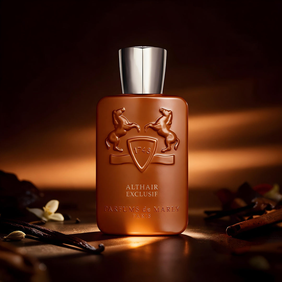 Parfums de Marly Althaïr Exclusif Parfum בתמונת אווירה עם וניל, הל וקינמון