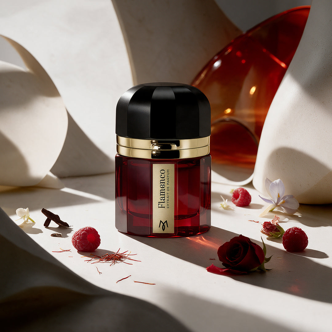 RAMON MONEGAL Flamenco Extrait de Parfum - בושם יוניסקס עם פטל, ורד וזעפרן